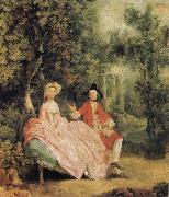 Thomas Gainsborough Lady and Gentleman in a Landscape USA oil painting artist